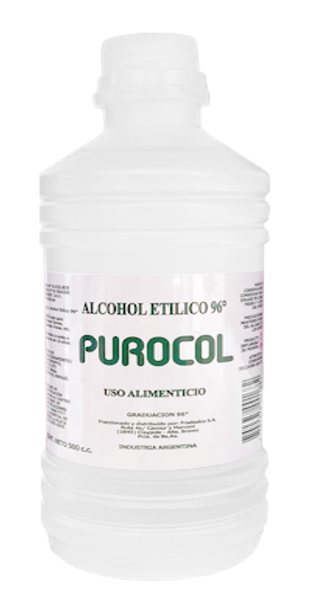 ALCOHOL FINO 96% X 500 CC.ALIMENTICIO PUROCOL