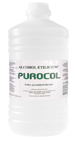 ALCOHOL FINO 96%X 1 LT.ALIMENTICIO PUROCOL – Dallachiesa S.R.L.
