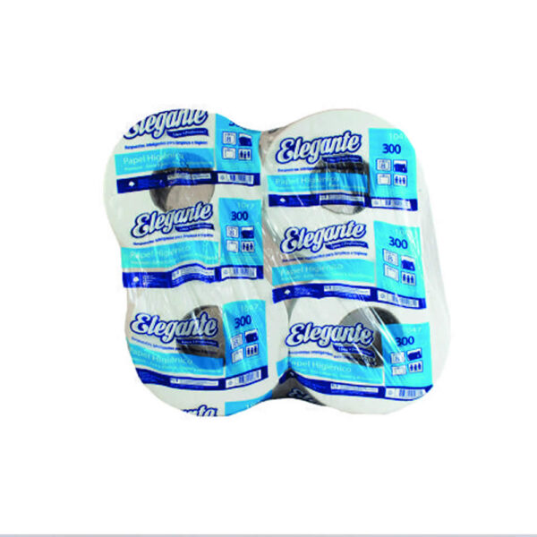 ELEGANTE P.HIGIENICO 8X300 MT CONO GRANDE