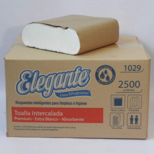 ELEGANTE TOALLA BLANCA X 2500 UDS.