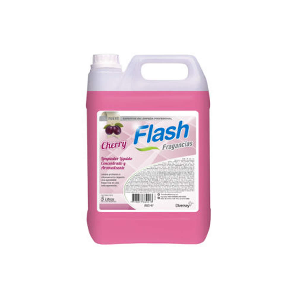 FLASH FRAGANCIAS CHERRY X 5 LT.LIMPIADOR AROMATIZANTE