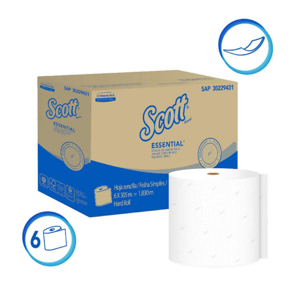 TOALLA SCOTT ESSENTIAL EN ROLLOS 6X305M KCP